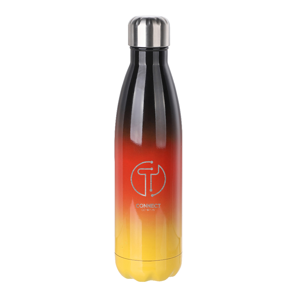 Wave Bottles(17oz/500ml,Sublimation Blank,Black+Red+Yellow)