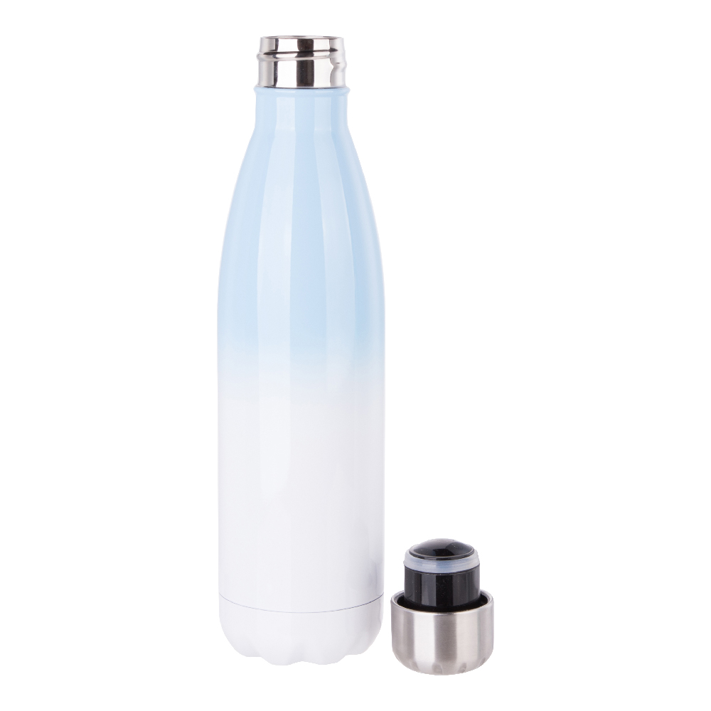 Wave Bottles(17oz/500ml,Sublimation Blank,Bule+White)