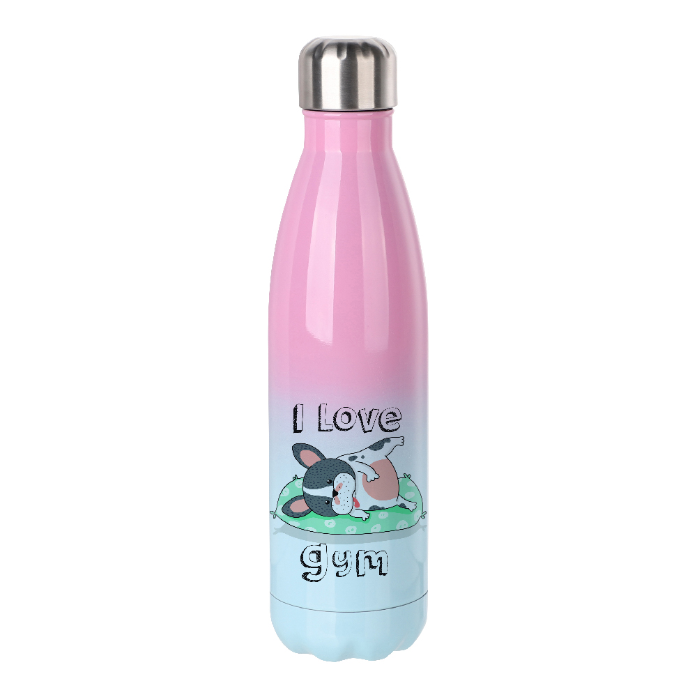 Wave Bottles(17oz/500ml,Sublimation Blank,Pink+Blue)