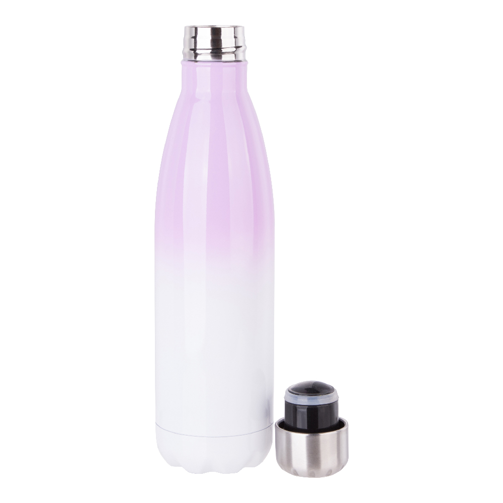 Wave Bottles(17oz/500ml,Sublimation Blank,Purple+White)