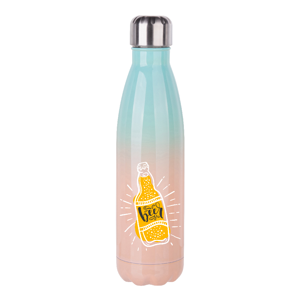 Wave Bottles(17oz/500ml,Sublimation Blank,Bule+Orange)
