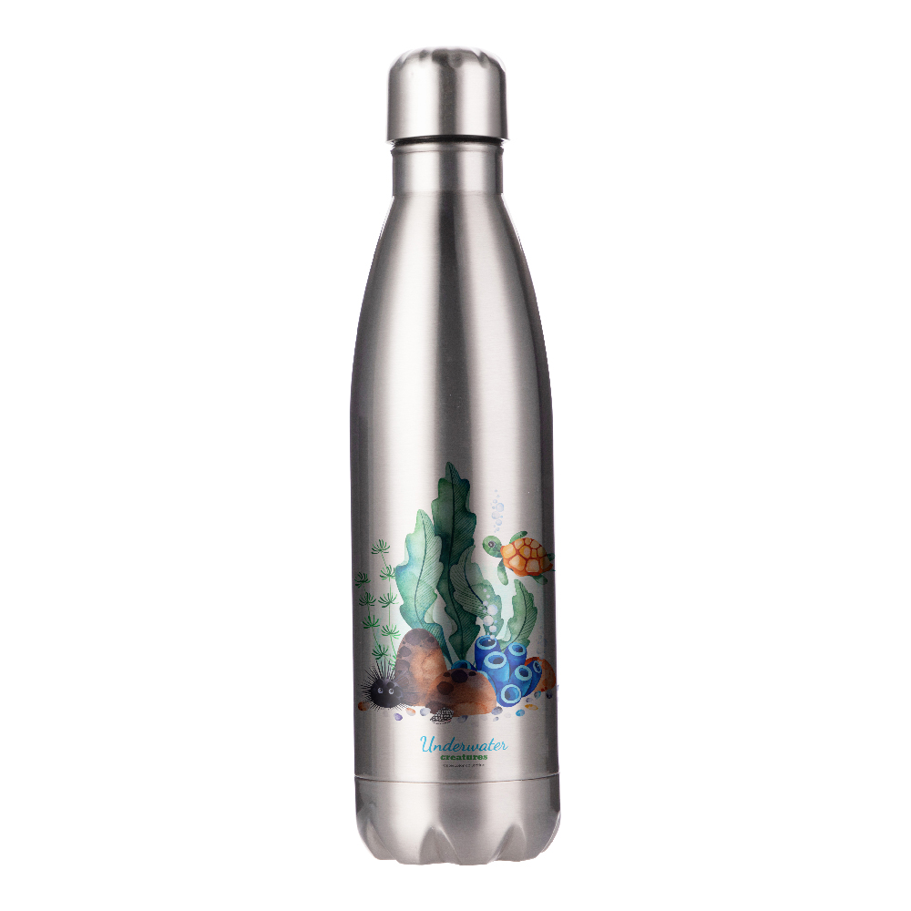 Glossy Bottles(17OZ-500ML,Sublimation,Silver)