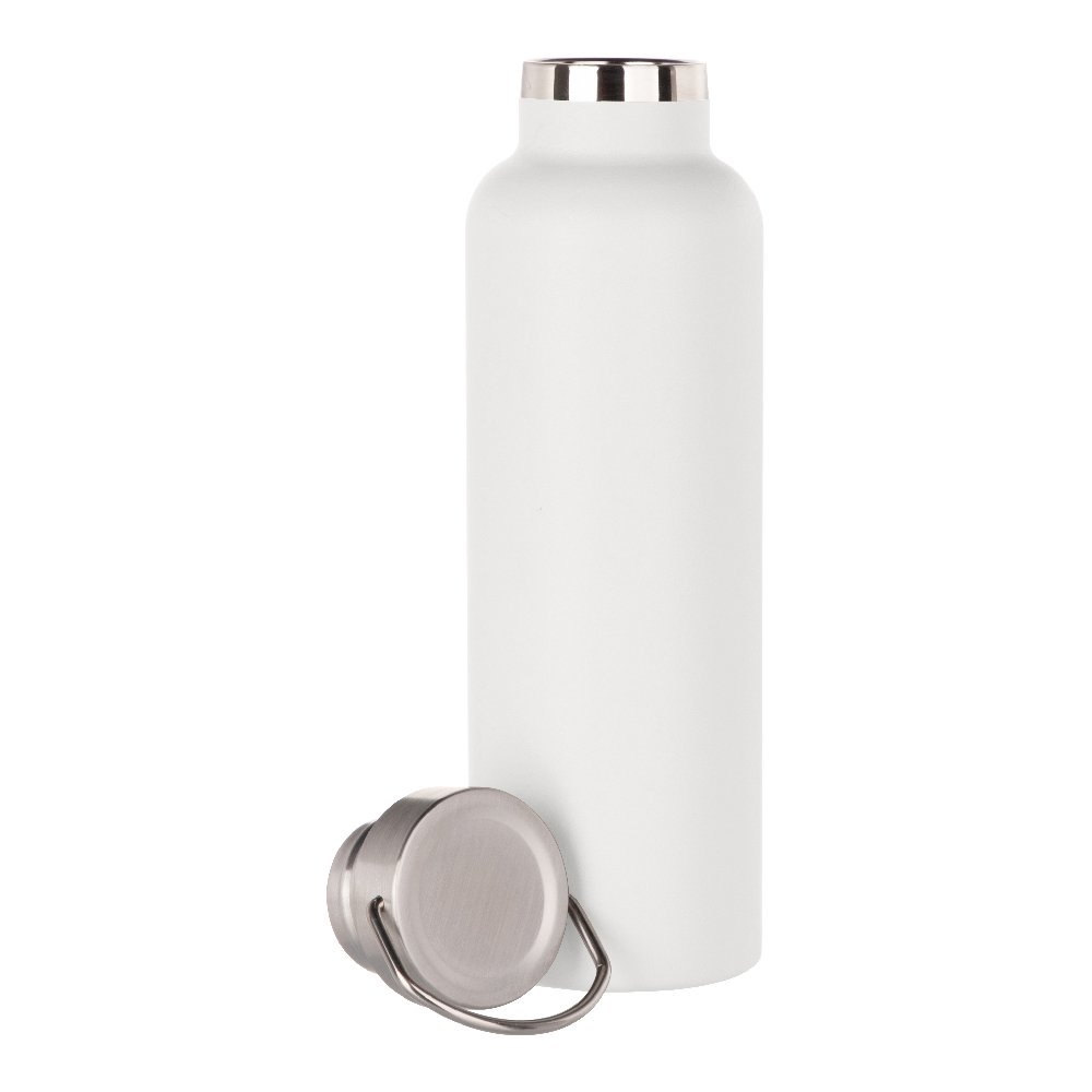 750ml Sports Bottle with Stainless steel Lid(Other,Common Blank,White)