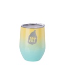 Wave  Stemless(12OZ,Sublimation Blank,Yellow+Blue)