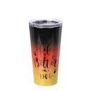 Wave Tumbler(16OZ-480ML,Sublimation Blank,Black+Red+Yellow)