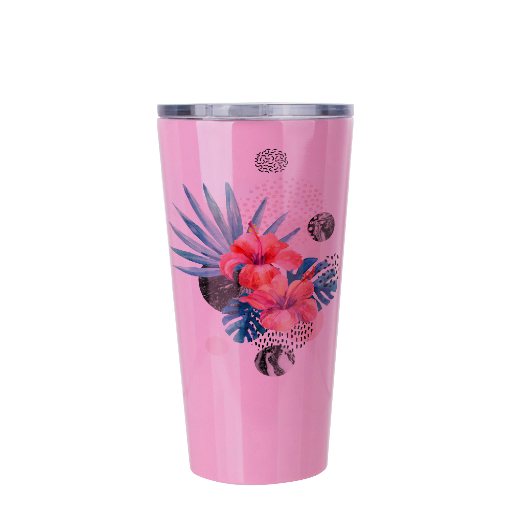 Glossy Tumbler(16OZ,Sublimation Blank,Pink)