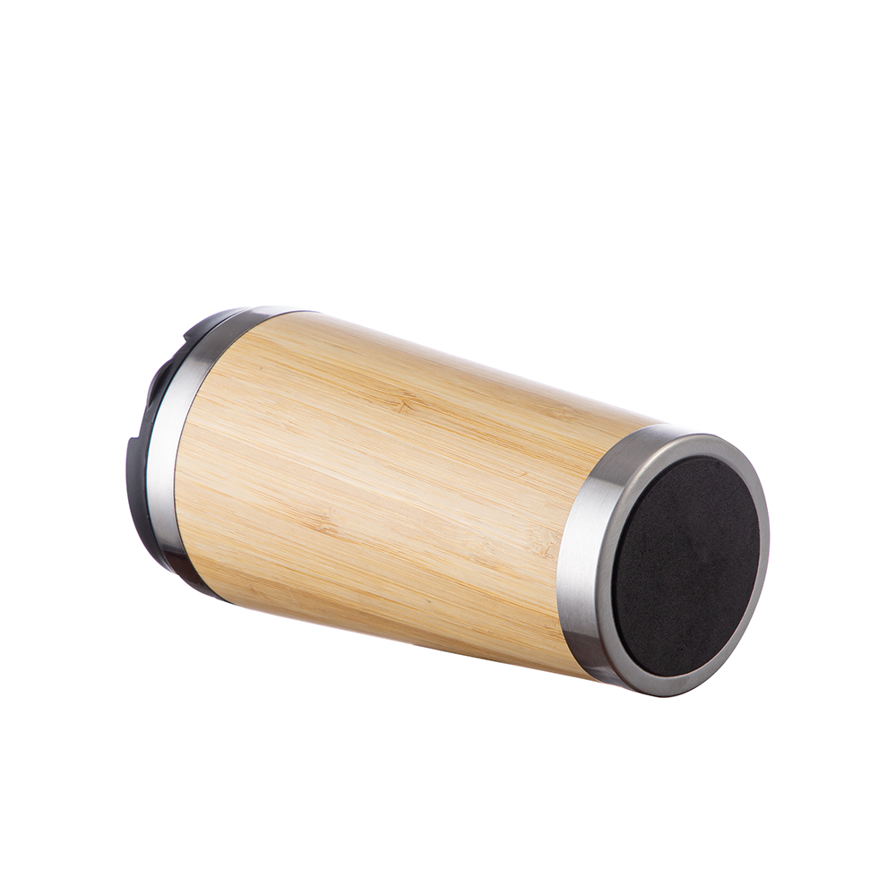 Bamboo Thermal Tumbler w/ Black Lid(17oz/500ml,Common Blank)