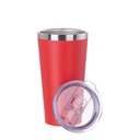 Powder Coated Stainless Steel Tumbler(16OZ,Common Blank,Red)