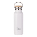 500ml/17oz Portable Bamboo Lid Stainless Steel Bottle(Other,Sublimation blank,White)