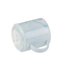 350ml Marble Texture Ceramic Stackable Mug(Light Blue)