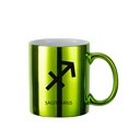11oz Light Green Plated Ceramic Mug