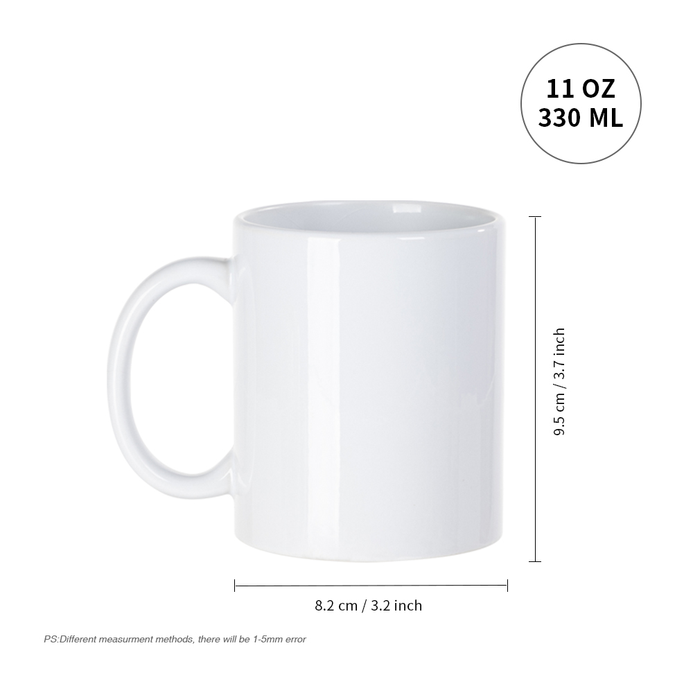 11oz White Sublimation Mug AAA  PYD Life - Stainless Steel  Bottles,Tumblers,Mugs & Custom Print
