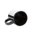 11oz Full Colour Mug with White Patch-Black