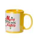 11oz Full Colour Mug with White Patch(Yellow)