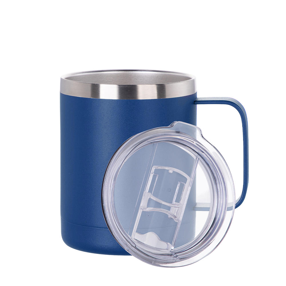 10oz/300ml Stainless Steel Coffee Cup (Powder Coated, Dark Blue)