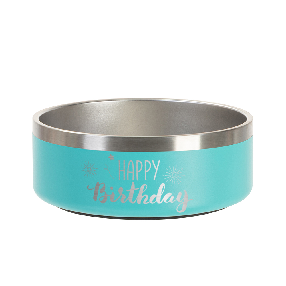 42oz/1250ml Stainless Steel Dog Bowl (Powder Coated, Mint Green)