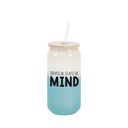 18oz/550ml Cold Color Change Glass Can with Bamboo Lid (Light Green)