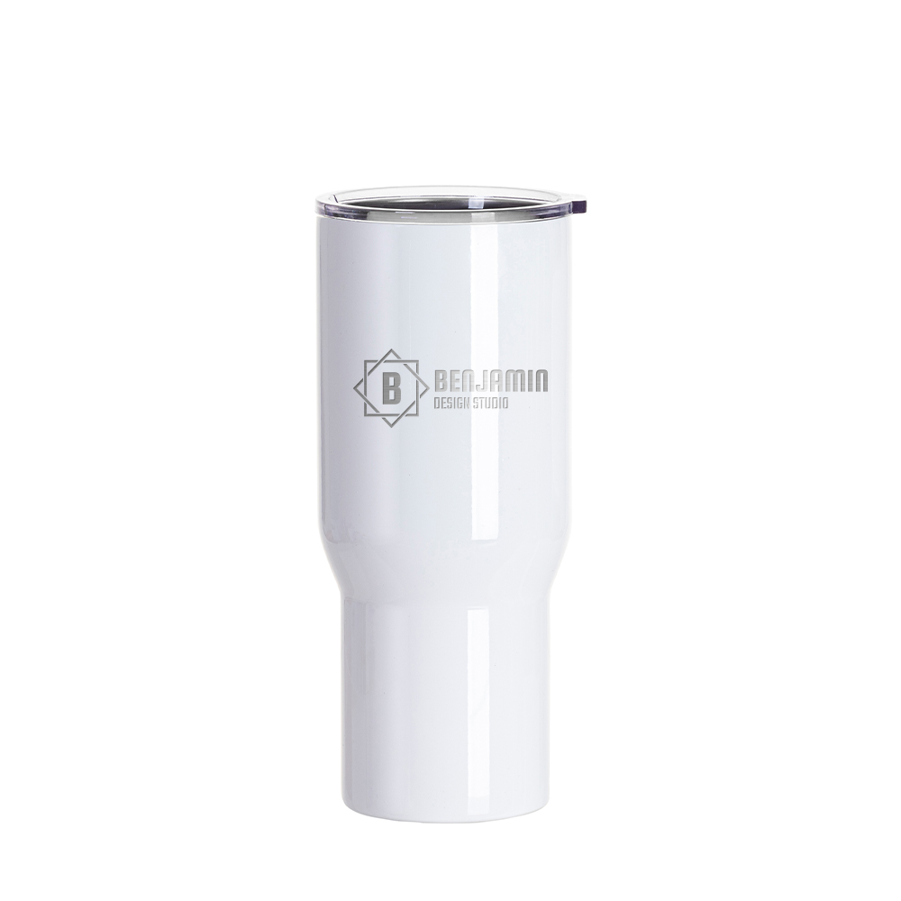25oz/750ml Stainless Steel Travel Tumbler with Water Proof Lid (White)