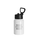 17oz/500ml Stainless Steel Water Bottle w/ Wide Mouth Straw &amp; Portable Lid (White)MOQ 2000pcs