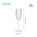 6oz/190ml Champagne Flute Glass(Frosted)