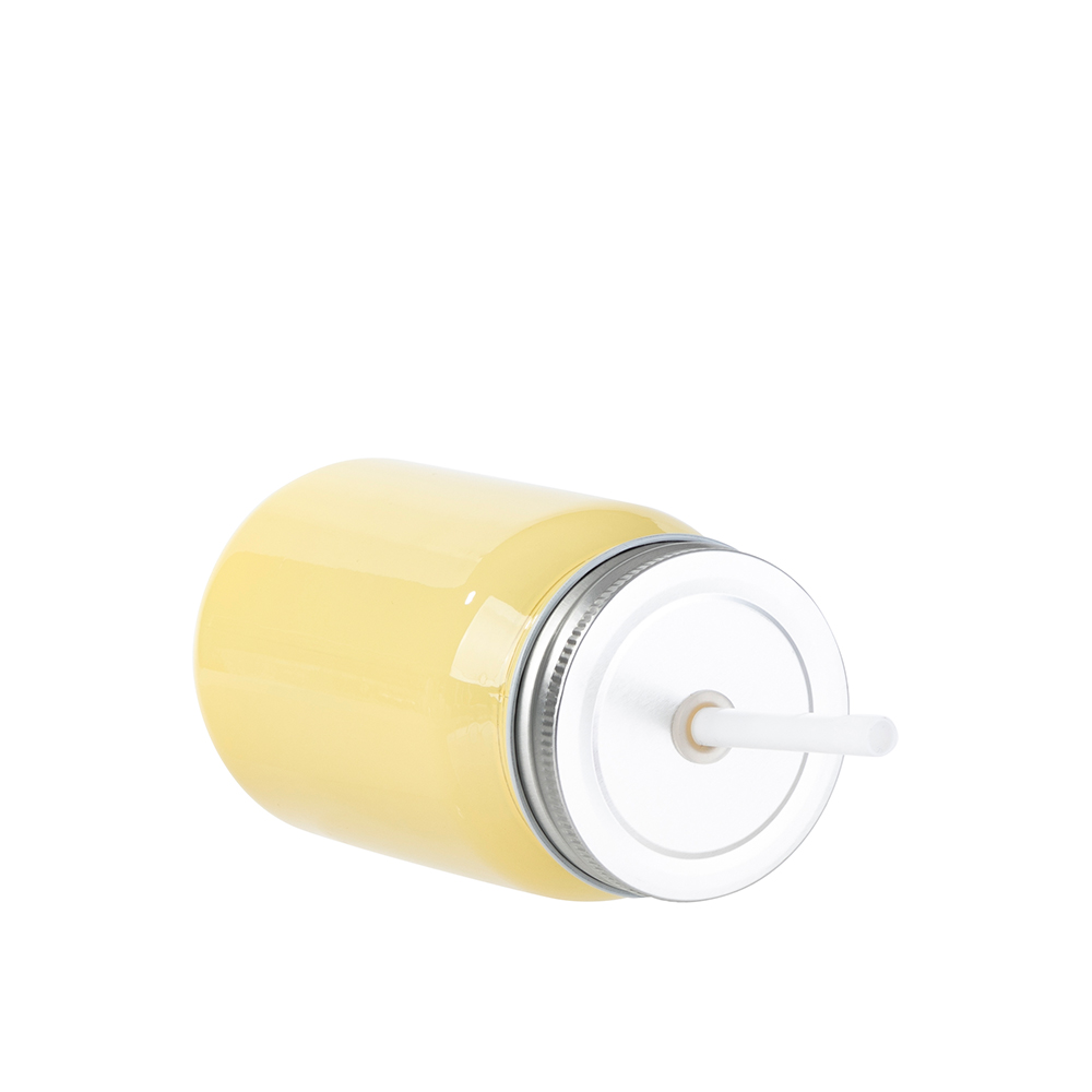 15oz/450ml Full Color Mason Jar no Handle(Yellow)