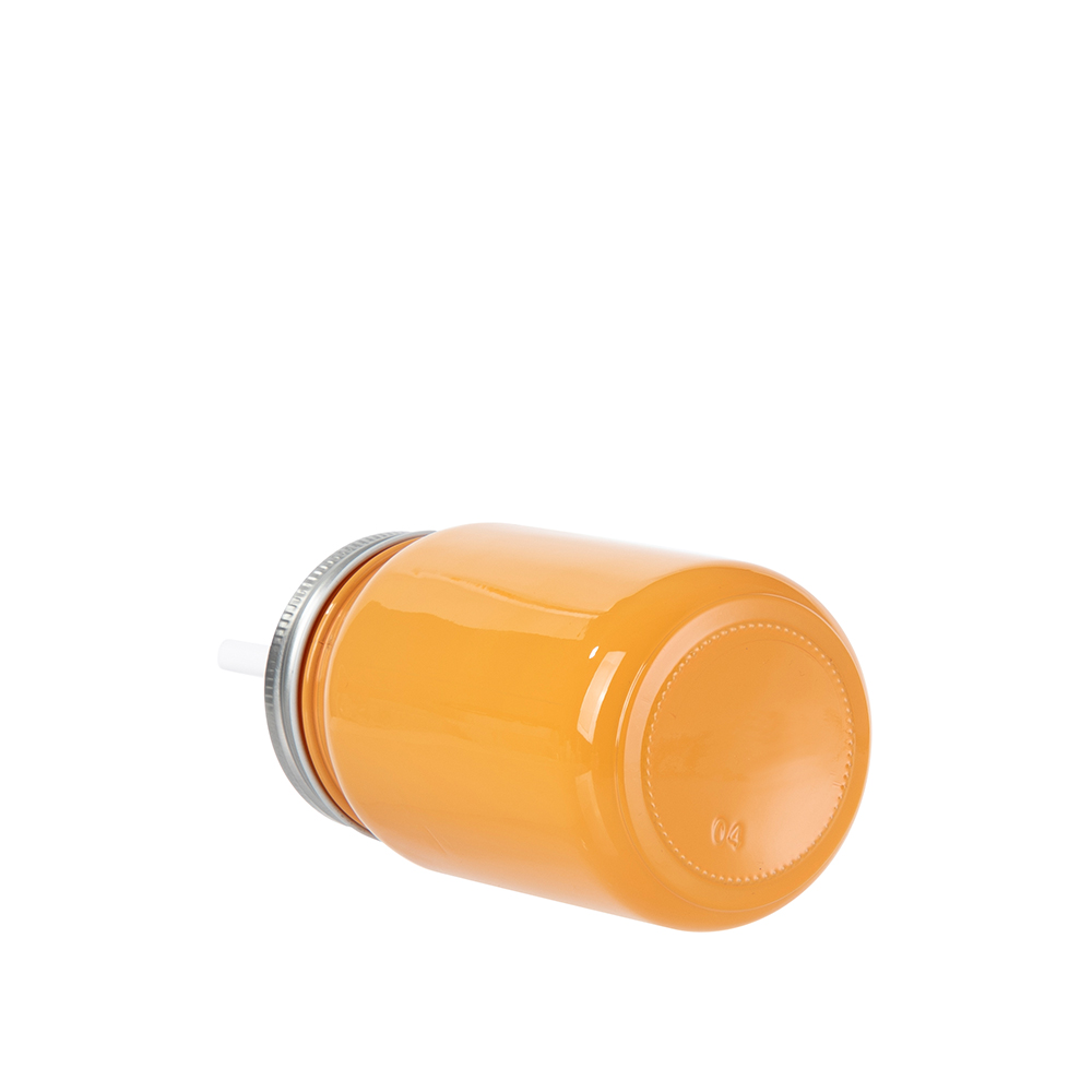 15oz/450ml Full Color Mason Jar no Handle(Orange)