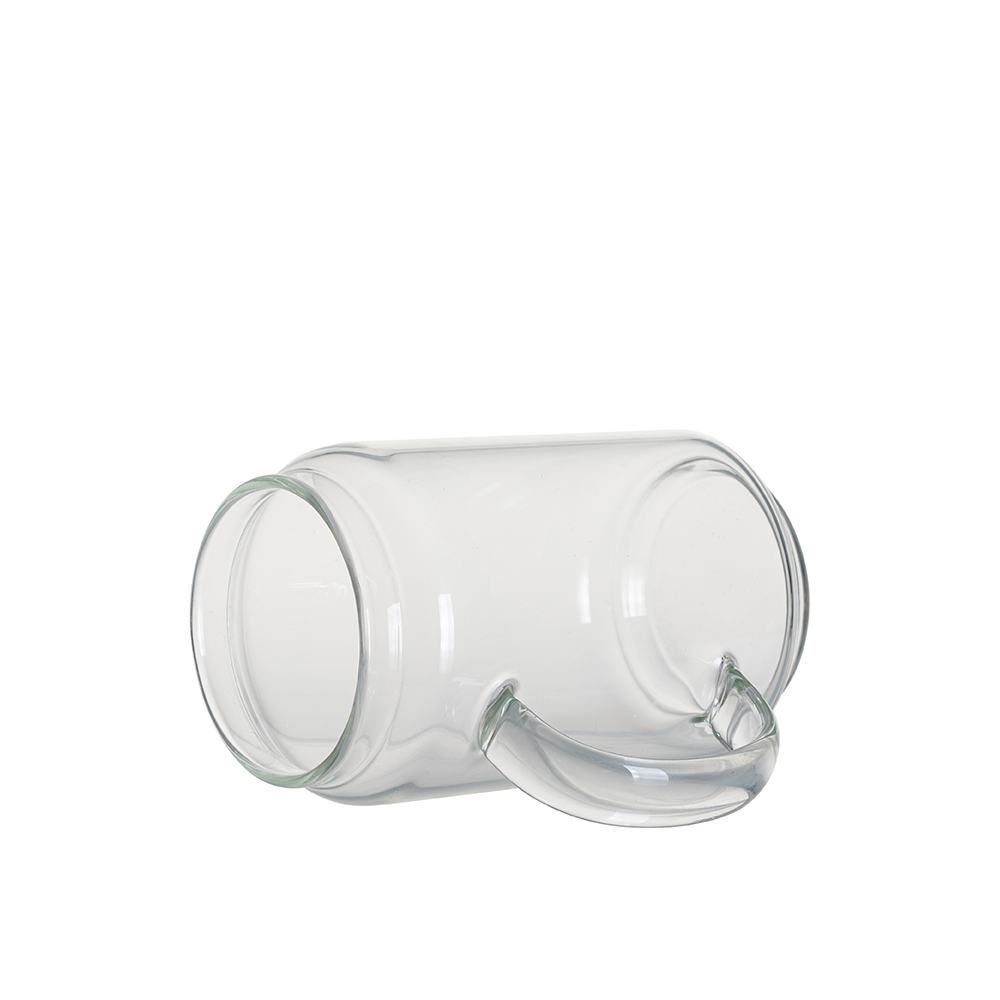 13oz/400ml Clear Can Glass Mug w/ Handle
