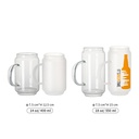 18oz/550ml Clear Can Glass Mug w/ Handle