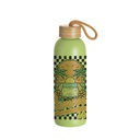 25oz/750ml Frosted Glass Bottle w/ Bamboo Lid (Green)