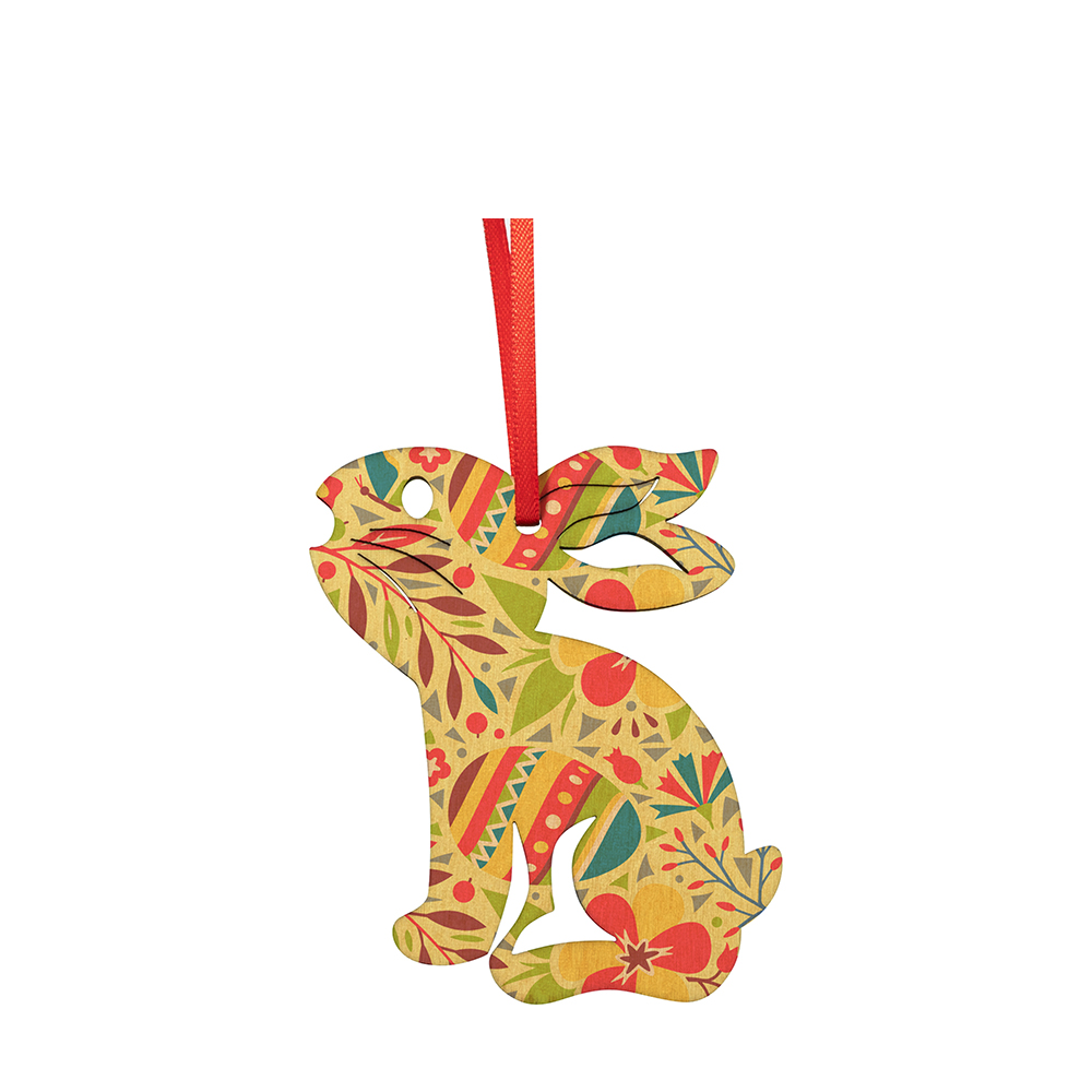 Sublimation Double-Sided Plywood Ornament(Easter Bunny)