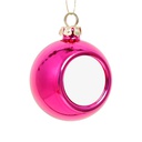 8cm Plastic Christmas Ball Ornament with dyesub insert