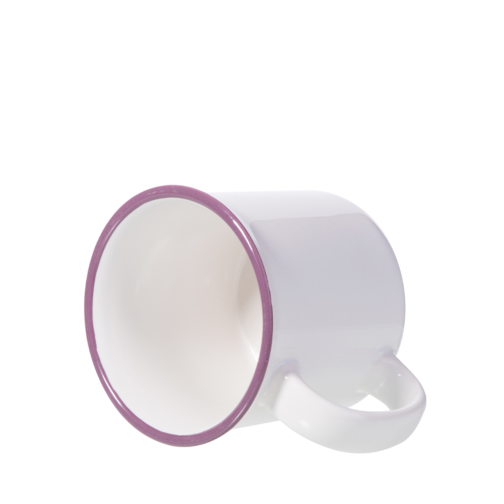 10oz/300ml Ceramic
Enamel Mug (Purple Rim)