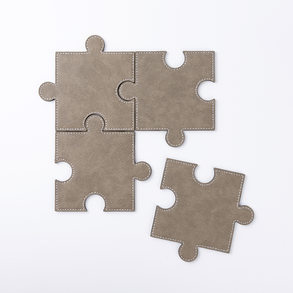 PU Puzzle Coaster(Dark Gray, 12*12cm)