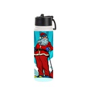 22oz/650ml Stainless Steel Flask with Wide Mouth Straw Lid &amp; Rotating Handle (Sublimation, Matt White)