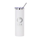 30oz/900ml Stainless Steel Tumbler with Straw &amp; Lid (Sublimation, Matt White)