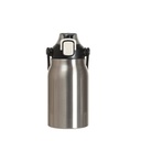 32oz/1000ml Stainless Steel Travel Bottle with Flip Lock Handle Cap &amp; Press-In Straw (Silver)
