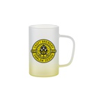 18oz/540ml Glass Mug with Handle (Frosted, Gradient Yellow)