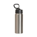 27oz/800ml Stainless Steel Water Bottle with Wide Mouth Handle Cap &amp; Straw (Silver)