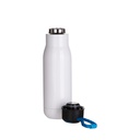 17OZ/500ml Stainless Steel Bottle with Portable Lid(White)