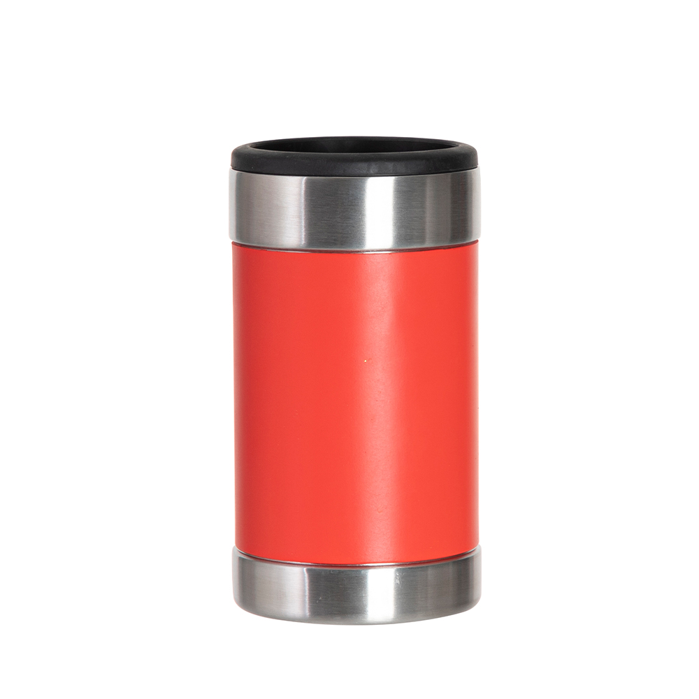 12oz/350ml 4 in 1  Can Cooler with Silicon Sleeve (Red/White)
