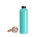 20oz/600ml Aluminum Water Bottle with Bamboo Lid (Mint Green)