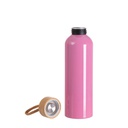 20oz/600ml Aluminum Water Bottle with Bamboo Lid (Dark Pink)