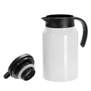 50oz/1500ml Stainless Steel Coffee Pot  w/ Black Handle&amp; Lid(White)