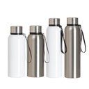 20oz/600ml Stainless Steel Bottle with Black Portable String(White)