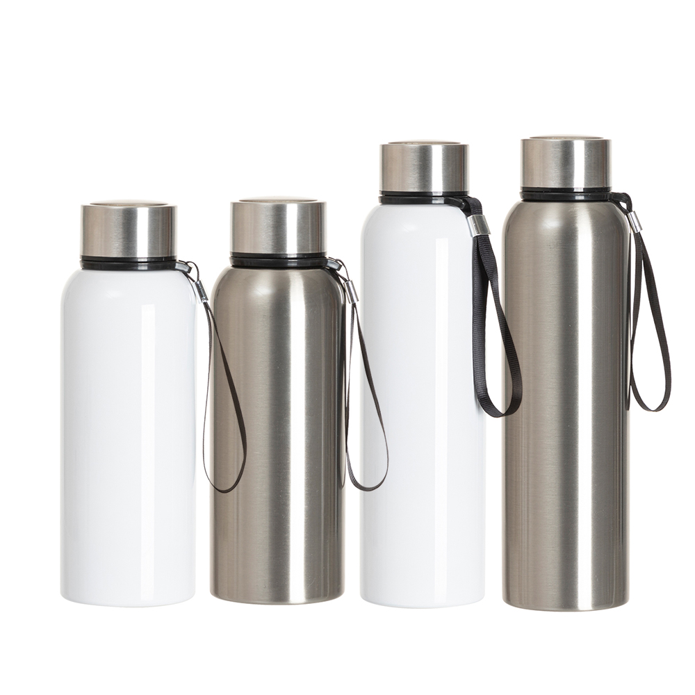 27oz/800ml Stainless Steel Bottle with  Black  Portable String(Silver)MOQ 2000