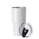 30oz/900ml Stainless Steel Tumbler with Ringneck Grip(White)