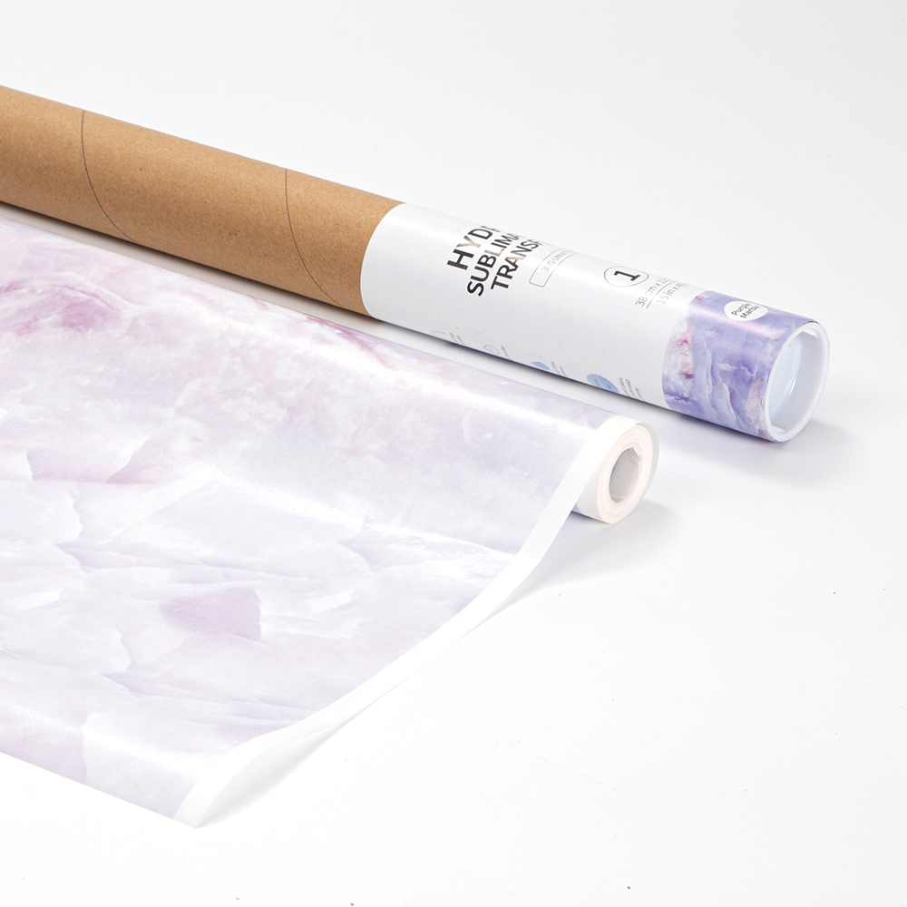 Hydro Sublimation Transfer Paper Roll(Purple Marble, 38*1220cm/ 15in x 40ft)