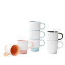 10oz/300ml Stackable Inner/Handle Color Mug--Black