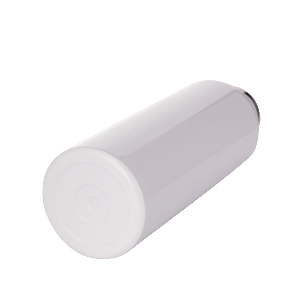 12oz/350ml Portable Bamboo Lid Stainless Steel Bottle(White)
