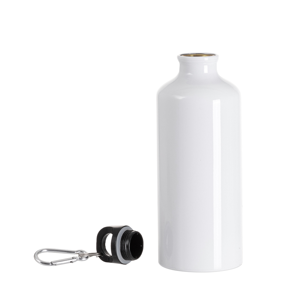 Aluminium Bottle with Canteen lid(20oz/600ml,Sublimation blank,White)